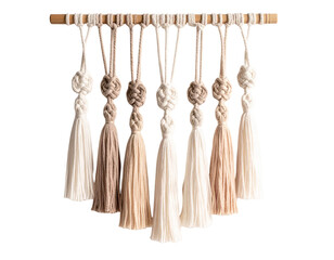  Elegant Neutral Tassel Fringe Set for Home Décor PNG