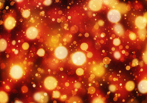 Abstract Bokeh Effect With Warm Golden Light Circles Creating Festive Sparkling Texture Background for Holiday or Celebration Themes Using Blurred Spot Lights 200chr