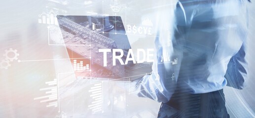 Analyzing market trends for successful crypto trading. Concept investing