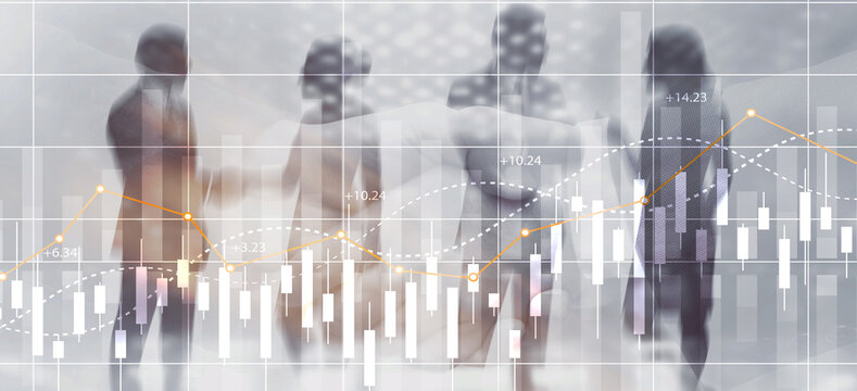 Financial growth indicators with positive trends showing values growth