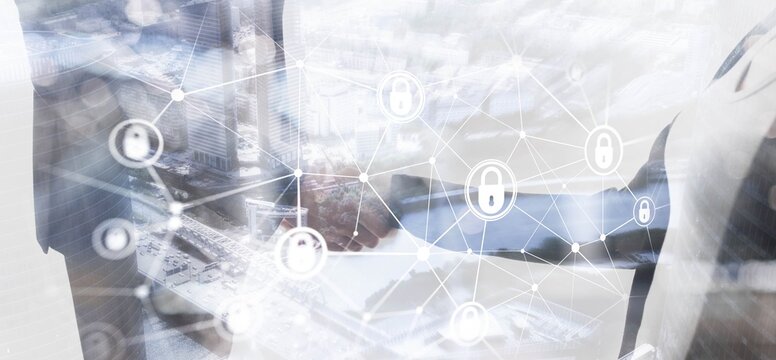 Cyber security and Security password login online concept