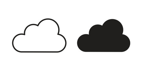 Cloud icon pictogram in trendy outline style. icon, sign or symbol.