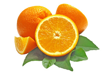Orange fruit isolated on white
