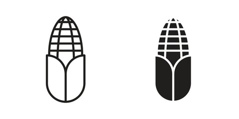 Corn icon pictogram in trendy outline style. icon, sign or symbol.