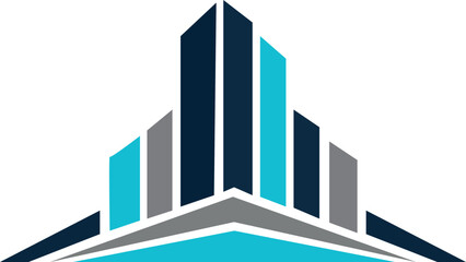 Abstract Geometric Building Logo Design architecture