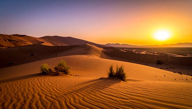 sunset in the desert