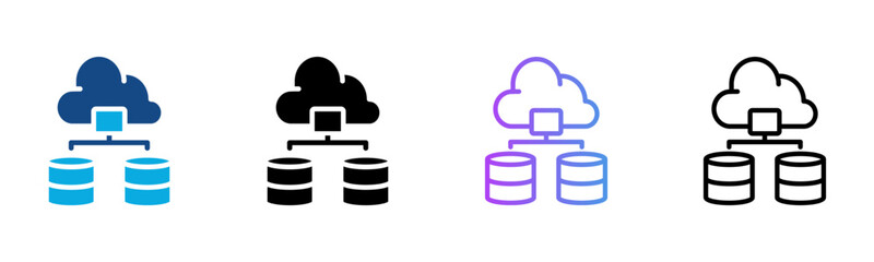 Big Data Icon Multiple Style Vector Illustration
