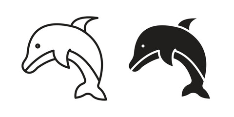 Dolphin icon for your website design, logo, app, UI. EPS10