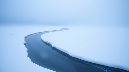 Winter calmness in white, silver, and arctic blue palette