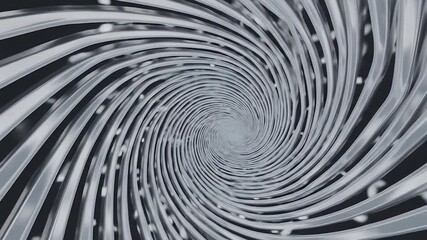 Abstract metallic spiral tunnel background with a futuristic chrome vortex design, creating a hypnotic visual effect and dynamic motion - Powered by Adobe