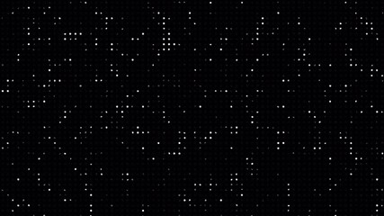 Abstract dotted blinking light on a dark background, concert lights, lamps, digital technology grid pattern data futuristic. 4k animation video - Powered by Adobe