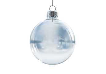 Clear glass christmas ornament for decoration