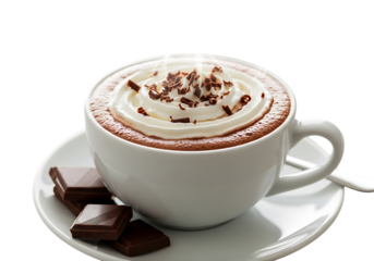 Cup of hot chocolate with whipped cream