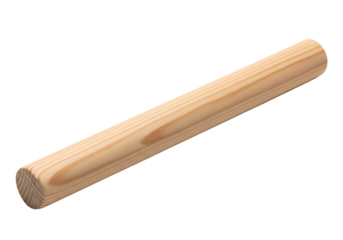 Wooden dowel rod, a cylindrical piece of wood