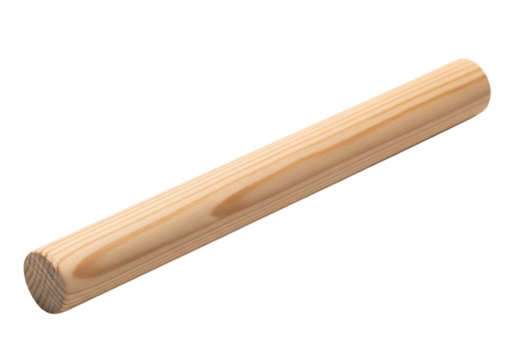 Wooden dowel rod, a cylindrical piece of wood