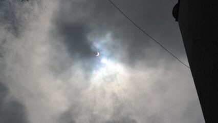 Picture of solar eclipse captured from my apartment balcony