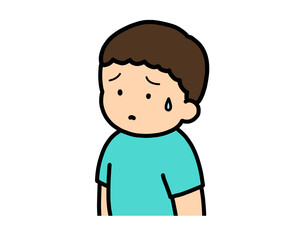 困る　アジア人の男の子