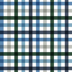 Seamless Blue and Green Plaid Pattern