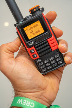 amateur, antenna, black, black background, buttons, close-up, closeup, communication, device, display, electronic, emergency, equipment, frequency, ham radio, keypad, lpd, mobile, mobility, modern, no