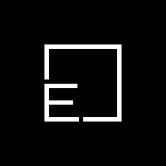 E letter and square logo