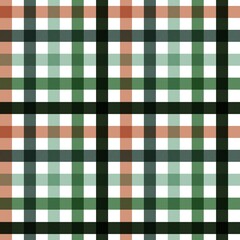  A seamless, repeating plaid or tartan pattern featuring a checkered design with intersecting lines and blocks of color. 