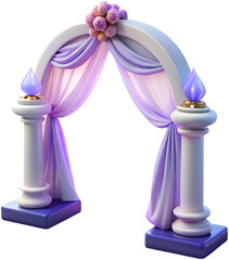 Delicate 3D dove with ribbon symbolizing peace and hope.