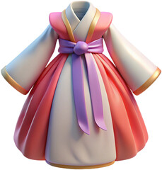 Shiny light blue gift box tied with a lavender ribbon