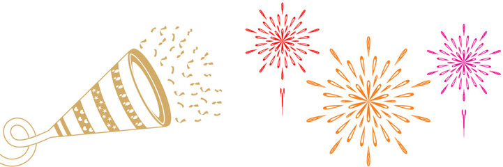 Fireworks background illustration for new year