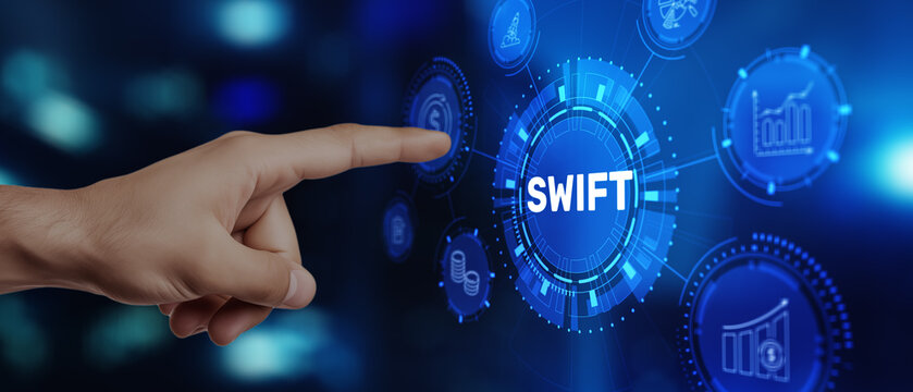 Society for Worldwide Interbank Financial Telecommunication. SWIFT Banking concept