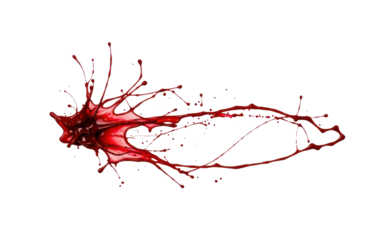 Red liquid splash