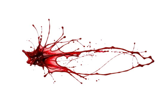 Red liquid splash