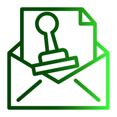 Legal Document Correspondence icon from the Notary icon collection (Outline Gradient Style)