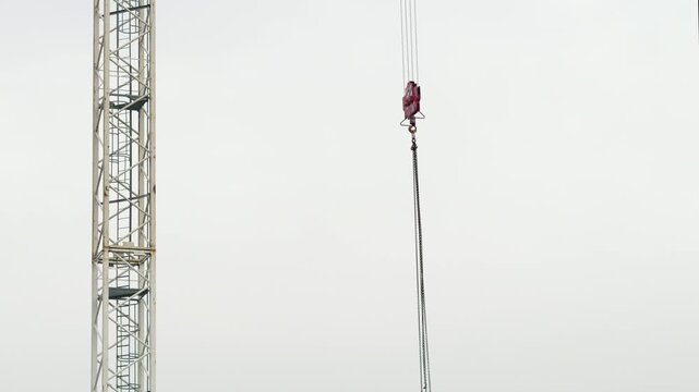 Crane Hook Moving Across Frame
