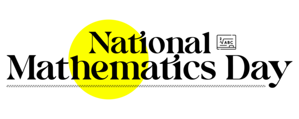 National Mathematics Day Text PNG – Math Day Typography Design on Transparent Background