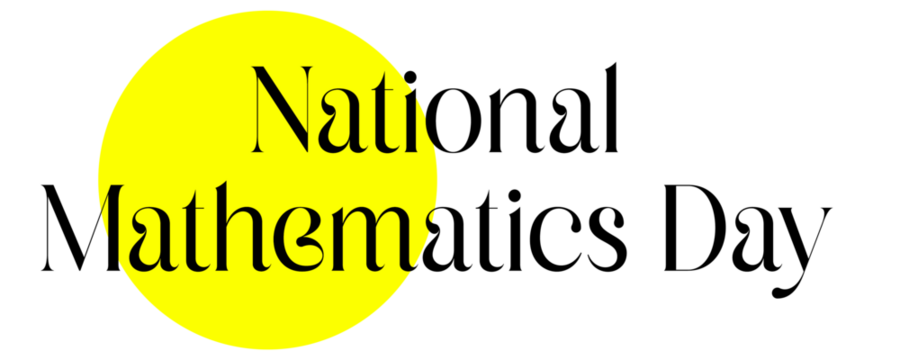 National Mathematics Day Text PNG – Math Day Typography Design on Transparent Background