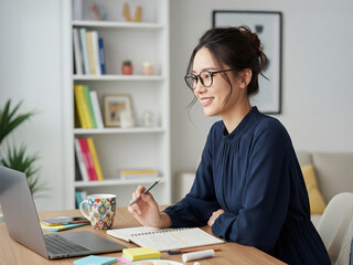 リモートワークする女性 キャリア 仕事 アイデア