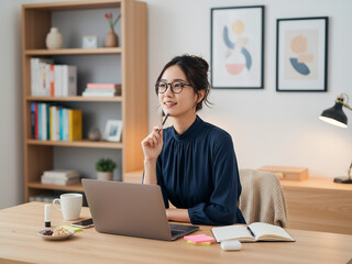 リモートワークする女性 キャリア 仕事 アイデア