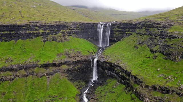 Waterfall Fossa, Faroe Islands