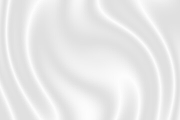 Abstract smooth elegant white silk fabric texture with soft flowing satin waves background.