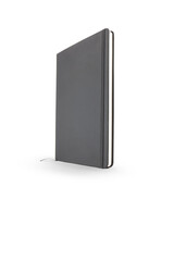 Black Leather Notebook isolated on white background