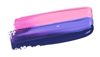 Pink and Purple Acrylic Oil Paint Brush Stroke on Transparent PNG Background (Isolated)