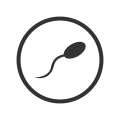 Sperm icon isolated on transparent background
