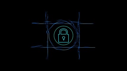 Cyber security network. Data protection concept. Businessman using laptop computer with digital padlock on internet technology networking with cloud computing and data management - Powered by Adobe