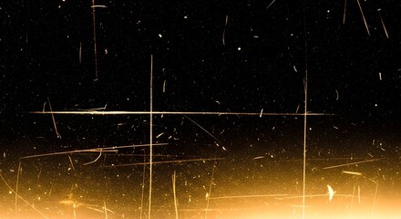 Vintage film texture with golden scratches and dust for retro designs, adding a nostalgic touch to your creative projects with authentic aged effects