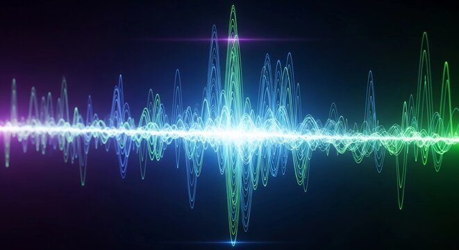Abstract Sound Wave Visualisation with Vibrant Colors