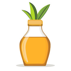 Icon clipart, Minimalistic 2D flat icon featuring a agave syrup isolated on a white background, an element in vector and EPS format. clean vector design, simple illustration style