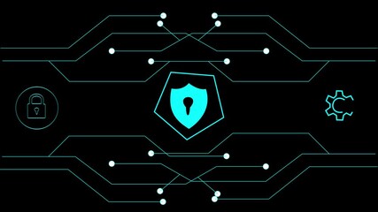 Cyber security network. Data protection concept. Padlock on internet technology networking with cloud computing and data management, cybersecurity  - Powered by Adobe