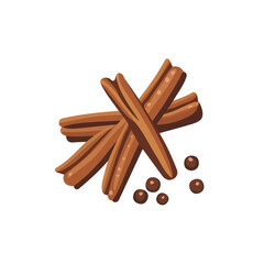 A vector clean, minimal flat vector of clove spice, designed in a modern 2D style on a white background. Minimalistic 2D flat icon, EPS format illustration