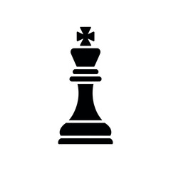 Fototapeta premium Isolated Chess King Piece on a White Transparent Background