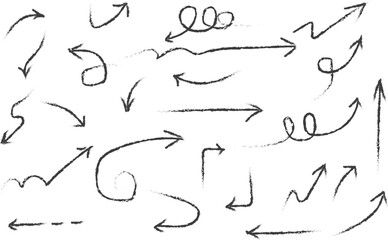  Set of arrows on white background